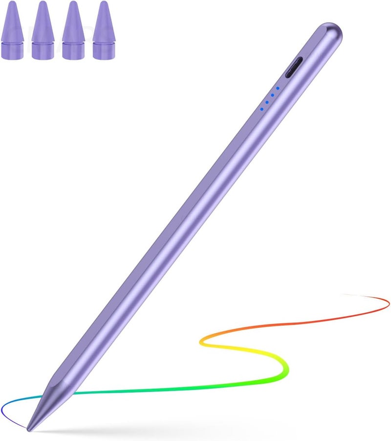 CMARS Stylus Pen for iPad(2018-2025), Pad Pencil 10th Generation with Palm Rejection & Tilt, Digital Pencil Compatible with Apple iPad 6/7/8/9/10/A16, Pro 11"/12.9"/13"/M4, Mini 5/6, Air 3/4/5/M2/M3 -Pueple - Image 1